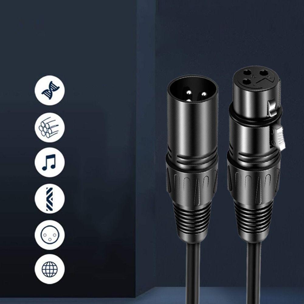 Male To Female XLR Connector Cable XLR Adapter Male To Female Balanced Line  Microphone Amplifier