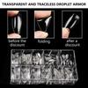 500pc False Nail Extension Tips Artificial Fake Nails Clear Full Cover Nail Tips