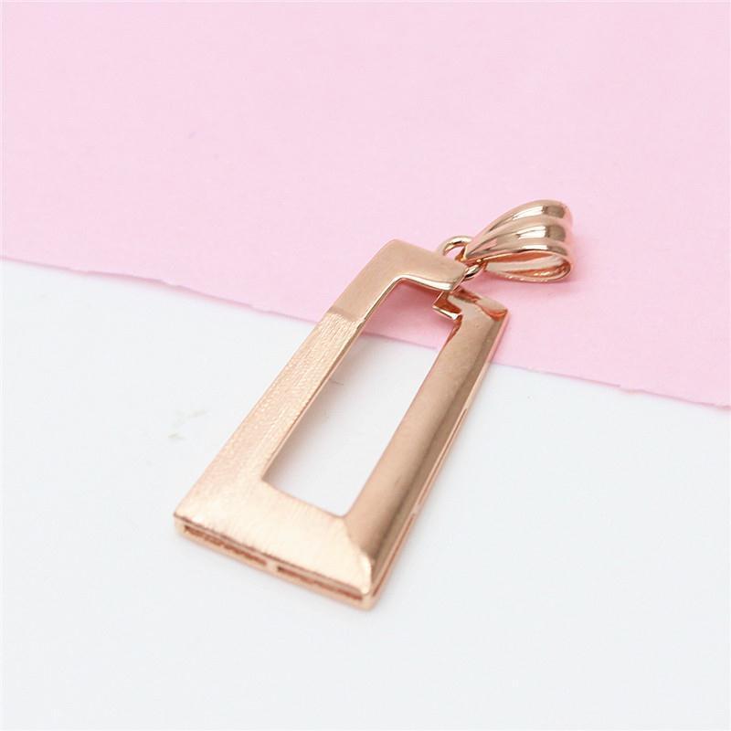 Изысканный набор подвесок квадратной формы с покрытием из розового золота фиолетового цвета, простая и универсальная модная персонализированная трендовая золотая цепочка на ключицы