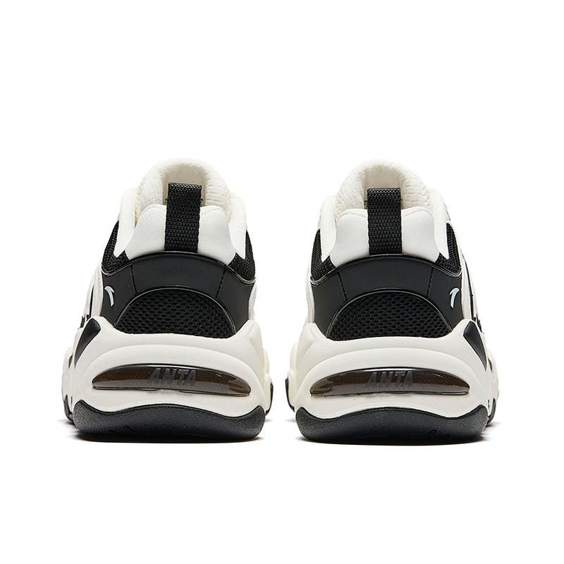 Anta Lifestyle Series Basketball Culture Trendy Comfortable Non-Slip Wear-Resistant Low-Top Casual Shoes Men Casual Shoes White Black 912448008-1