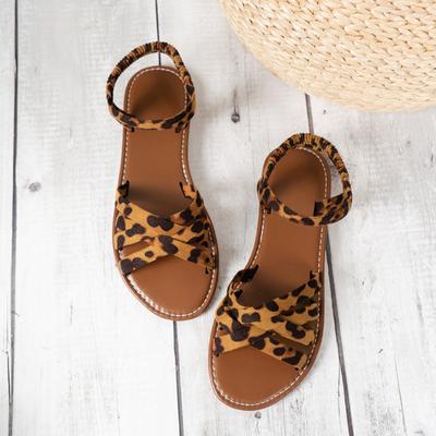 Fashion 2024 Flats Leopard Sandals Women Cozy Casual Shoes Walking New Walking Slippers Summer Outdoor Beach Slides