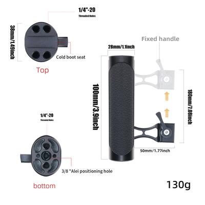 Camera Cage Side Handle Universal Mini Handgrip DSLR for Camera 1/4inch Screw Cold Shoe Photography Accessories