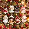 8/10/12 Adet Noel Baba Yılbaşı Ağacı Süsleri 2D Düz Xmas Dekorasyonu Tatil Partisi