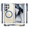 For Samsung Galaxy S24 Ultra Clear Phone Case with Lens Kickstand Cover Compatible with MagSafe