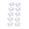 100PCS Shaped Paper Clips  Five Pointed Star Sturdy Portable for Office Memo File Classificati