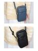 2025 Women's Genuine Leather Phone Bag: Korean Style, Double Zipper, Vertical Shoulder Square Bag