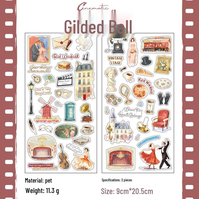 Yu Xian Light and Shadow Landscape Stickers: Creative American Style for Journal DIY & Collage