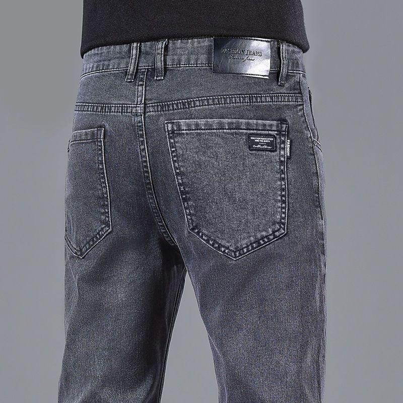 Spring Autumn Men Classic Fashion Brand Jeans Homme Man Soft Stretch Black Biker Masculino Denim Trousers Mens Pants Overalls