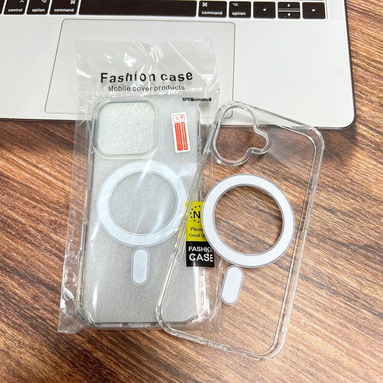 

Прозрачный магнитный чехол для телефона Apple 15/16 MagSafe с всплывающей анимацией 13/14/17/12 12/12 Pro