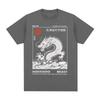 Hokkaido Beast Dragon Tshirts Retro Japanese Style Wave Illustration T Shirts Unisexs Clothing Short Sleeve Cotton Casual Tees
