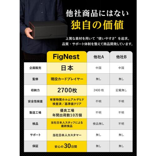 FigNest Deck Case, Supervised by Active Players, for Trading Cards, Pok?mon Cards, and More, PU Leather, Large Capacity, Gray