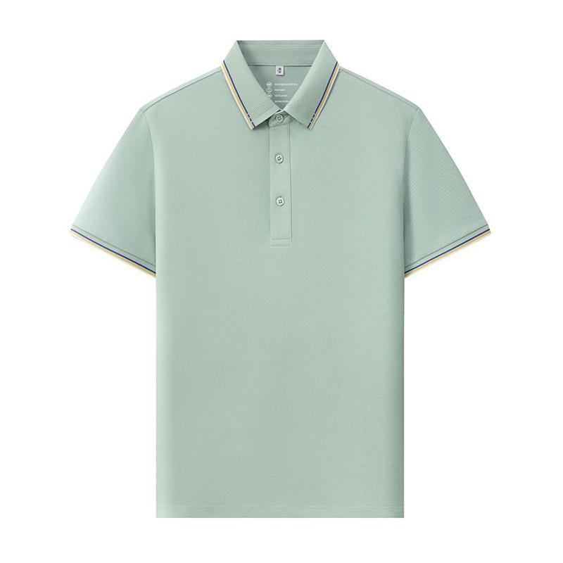 

190 г/м² Хлопок Поло Индивидуальный Рисунок Принт Мужские Рубашки Поло 4XL светло-зеленый