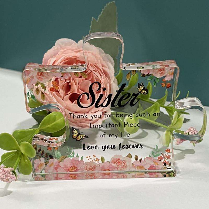 Puzzle Acrylic Engraved Shape Artwork For Birthday Thanksgiving Decorations