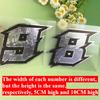 1PC 0 To 9 Silver Carbon Fiber Motorcycle Stickers Waterproof for Motorbike Windshield Fuel Tank Scooter Helmet Bike Vinyl Decal