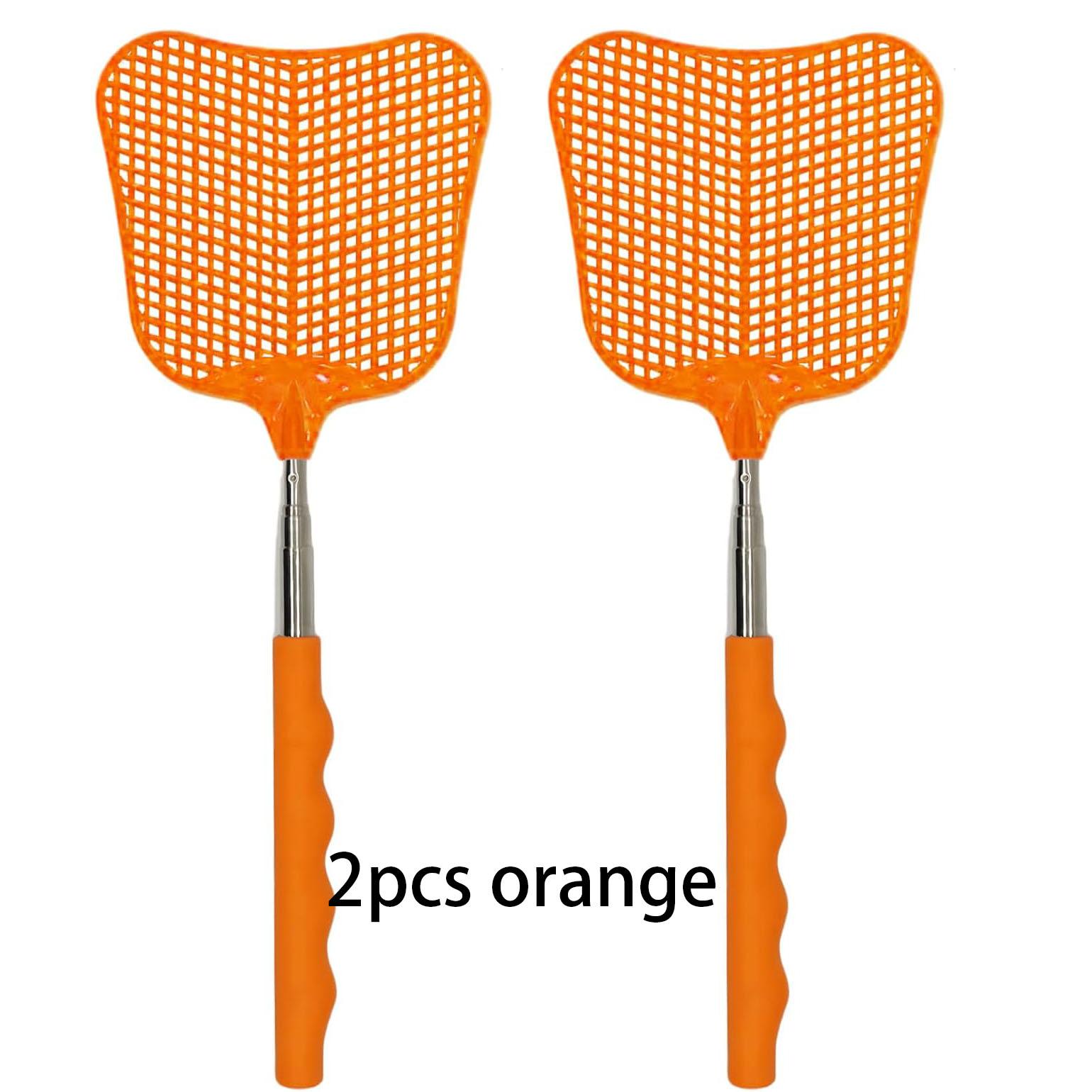 Telescopic Fly Swatters, Durable FlySwatter with Stainless Steel Handle for Indoors/Outdoor/Classroom