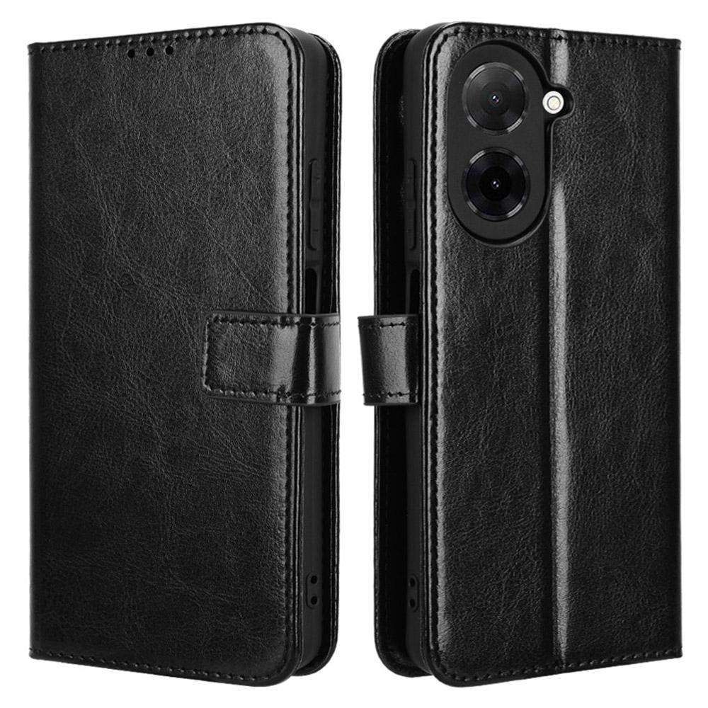 For Xiaomi Redmi A5 4G (171.7mm)/Poco C71 4G Case Crazy Horse Texture PU Leather Phone Wallet Cover