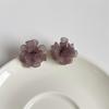 Anna SS 3D Flower Bouquet Stud Earrings - Korean-style Floral Earrings for Women, Super Fairy Design, Elegant Ear Accessories.