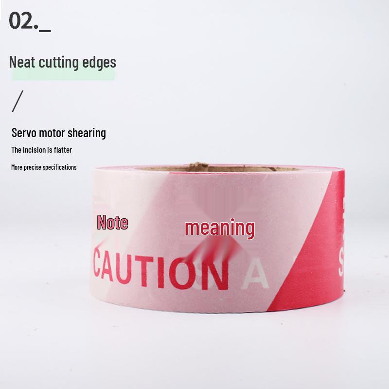 50m Red and White Construction Site Warning Tape – Disposable Barrier Tape