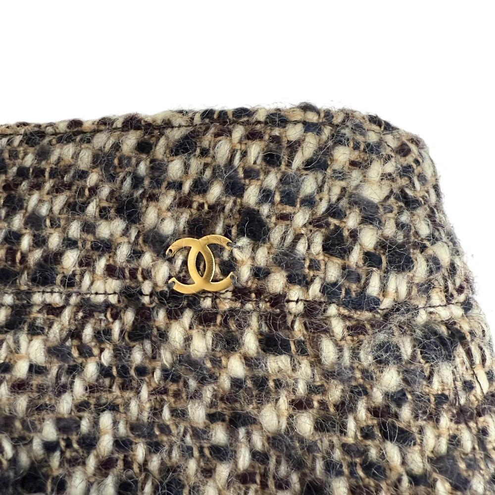 CHANEL COCO Mark wool skirt Brown wool Used