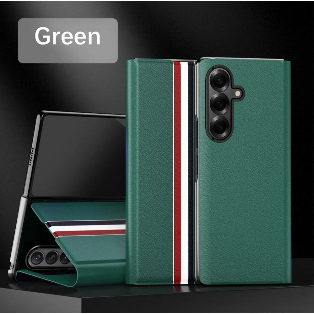 Luxuriöses Business-Leder mit eingebautem Kartenfach, Ständerhalter-Hülle für Samsung Z Fold 7 Galaxy Z Fold 7 6 5 4 3 Schutzhülle