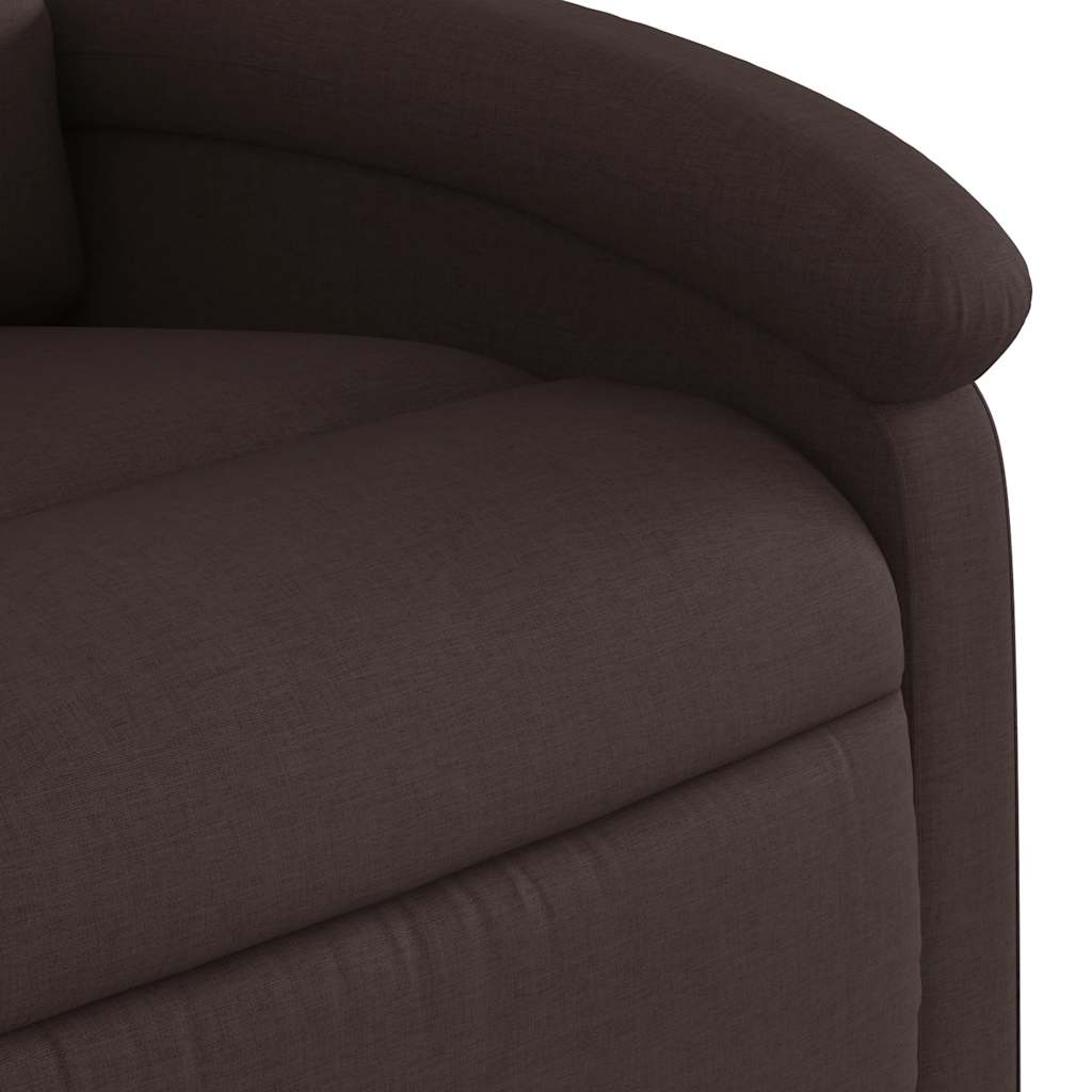 Electric Massage Chair Dark Brown Fabric