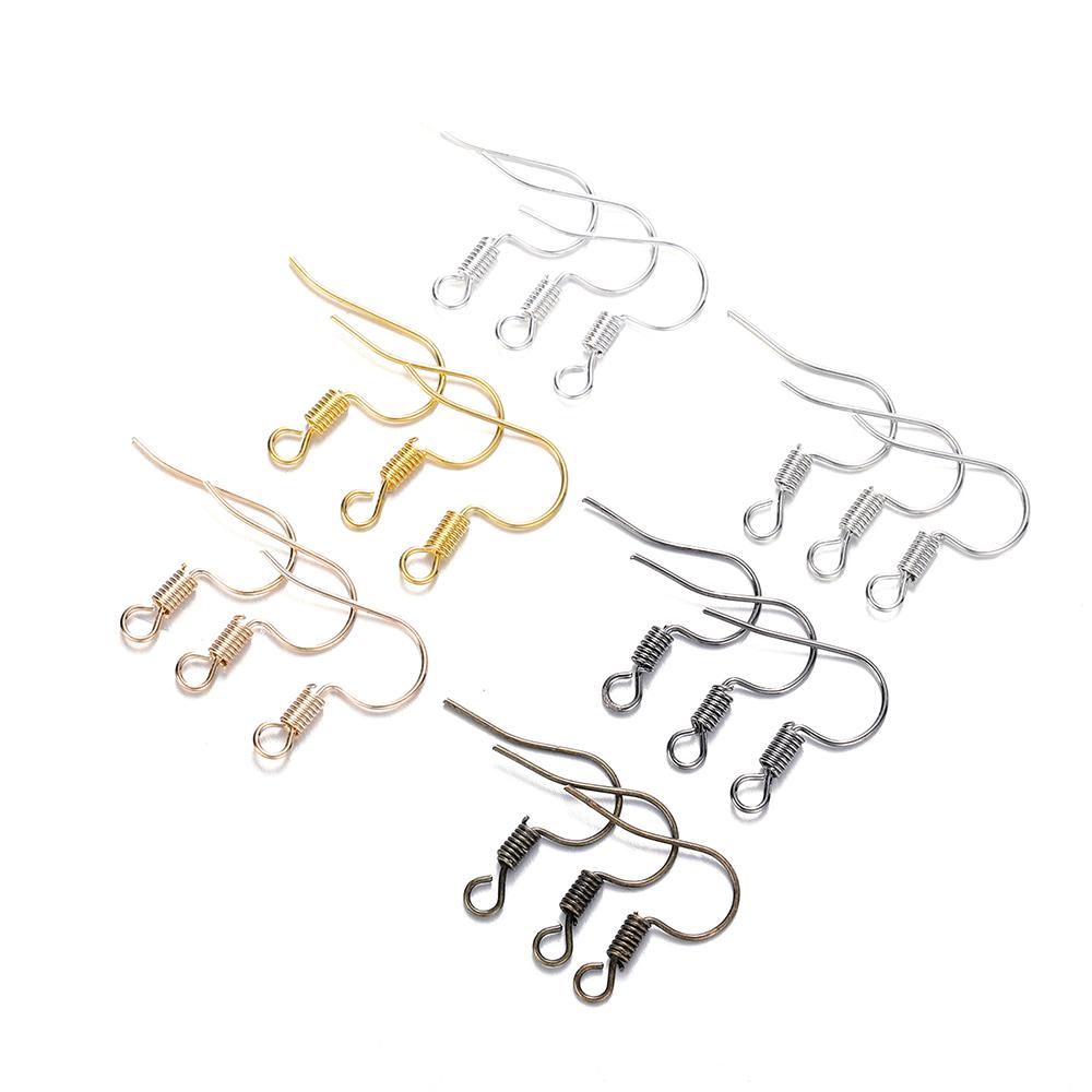 100Pcs Multicolor Metal Simple Earing Hook Earing Clasp Connector For DIY Earwire Pendant Jewelry Making Accessories Findings
