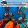 2/4 Counts Magnetic Hooks for Garage and Garden, Durable Magnetic Storage Hooks for Tools and Hoses, Indoor and Outdoor Use, Hook Storage Rack
