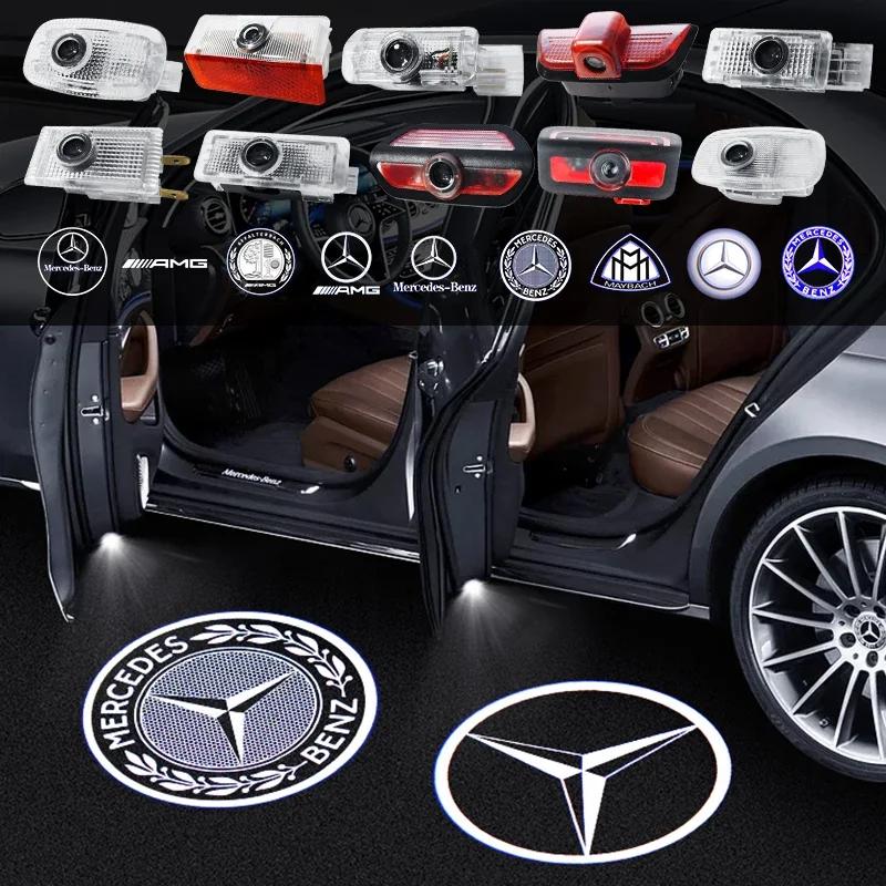 2PCS Car Door Logo Projectors LED Lamp Welcome Lights For Mercedes Benz X204 W168 W245 W215 W164 W209 R171 R172 W240 W210 W222