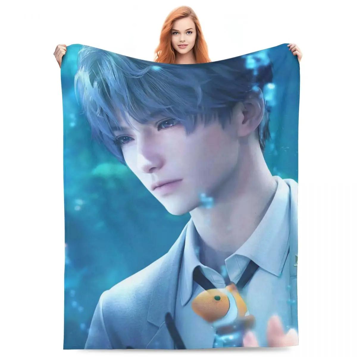 

RIPWarm Soft Decorative Throw Blanket Rafayel Love Deep Space Bedding Flannel Bedspread for Living Room Comfortable Sofa CoverR-I-P 75x100cm