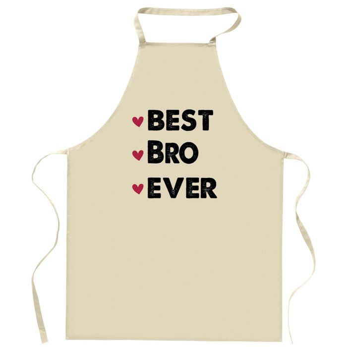 Tablier de cuisine - BRO Best Ever - Impression bretonne - Coton résistant - Liens ajustables