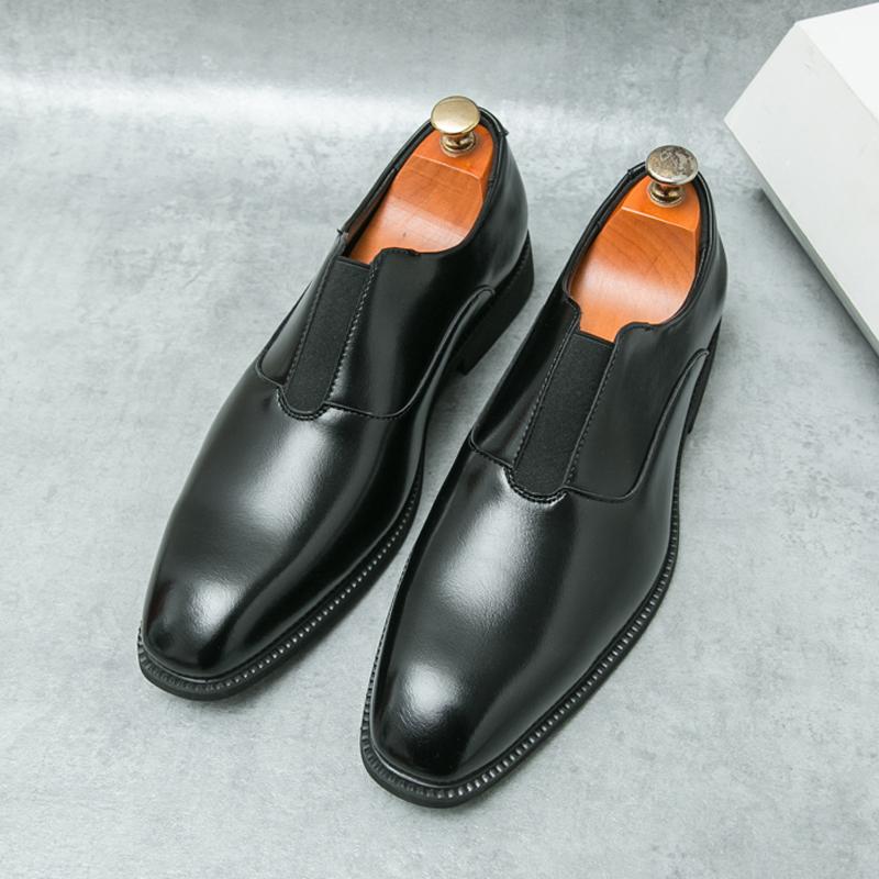 Pánské kožené boty business casual formální oxfordky pánské ploché boty