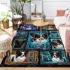 Cybernetic Canine Evolution Pattern Rug Floor Mat for Living Room or Bedroom Soft and Comfortable Carpet a Gift for Birthday and Holiday.