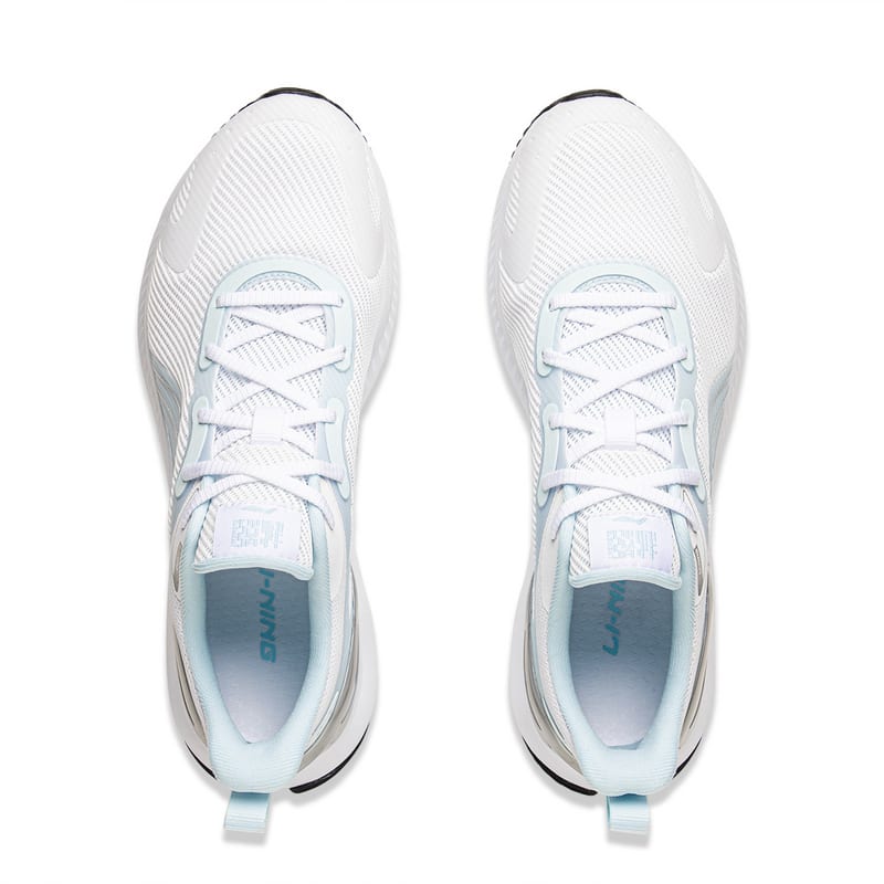 Li Ning Cushioning Abrasion Resistant Low top Casual Running Shoes Men's Standard White ARHV021-6