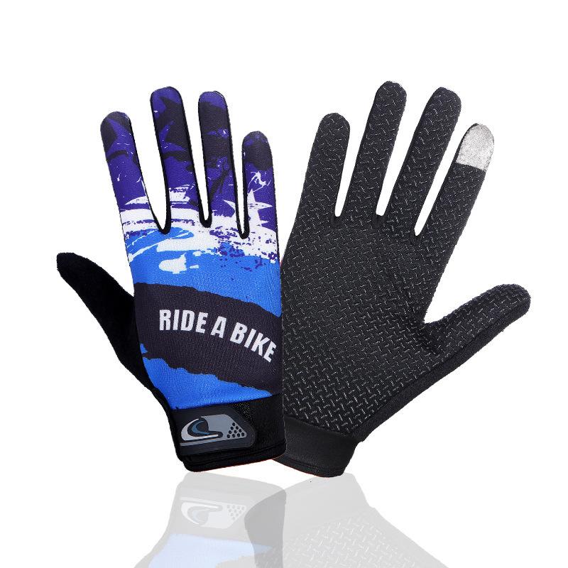 Cycling Gloves Men and Women's Spring Outdoor Sports Frisbee Cycling Breathable Sun Protection Non-slip Long Finger Touch Screen Thin Gloves