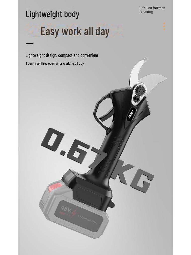 High-Power Multifunction Electric Pruning Scissors for Fruit Trees