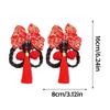 Chinese New Year Style Tassel Hairpin 2pcs Bow Decorative Performance Clothing Hairpin Set Acce E5N3