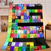 1PC Colorful Dream Island Collage Flannel Blanket Gift, Suitable for Both Men And Women, Soft Ideal for Beds And Sofa, Birthday Or Christmas Gift