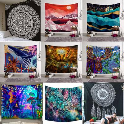 Ukiyoe Mushroom Whale 3D Digitalprinted Polyester Tapestries Living Rooms Bedrooms Macrame Wall Hanging Room Decor Aesthetic