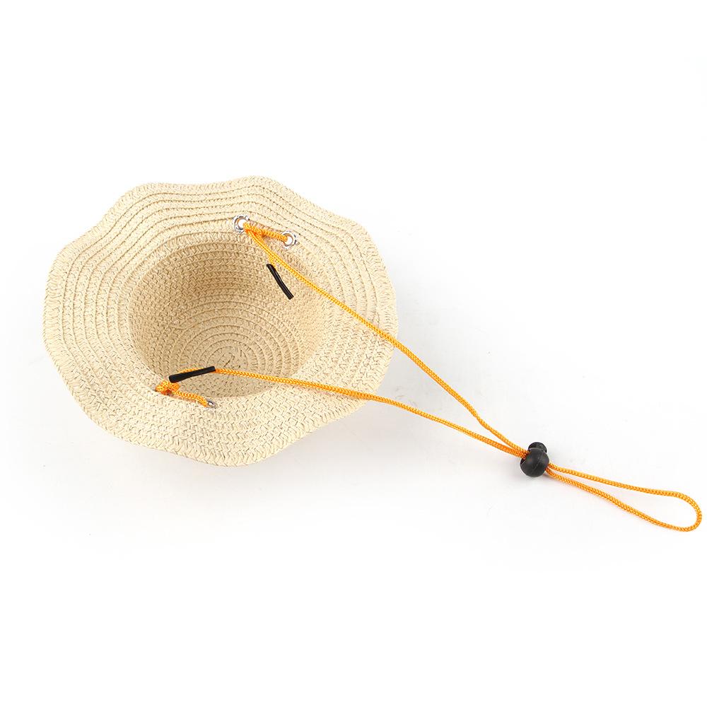New Pet Straw Hat Cute Pet Photo Decoration Lace Hat Cat Headpiece Small Daisy Straw Hat