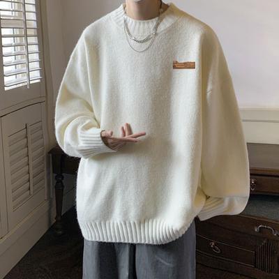 Japanischer dicker Pullover Herren Winter Trendpullover Übergröße locker Innenpullover Herren Oberteil
