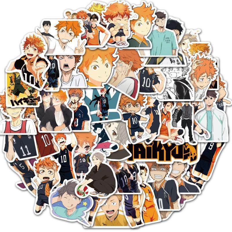 Japan Anime Adorable Stickers Haikyuu HinataShoyo KageyamaTobio Scrapbooking DIY Diary Planner Haikyu Stickers Student Stationery