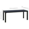 VidaXL Banc de jardin 110 cm Acier et WPC Noir