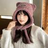 Autumn And Winter Woolen Cute Bear Ear Hat For Women 2026 Cute Fashionable Warm Outdoor Warm Cold-proof Sweet Knitted Newhat
