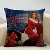 MariaCarey Christmas Song Cushion Household Decoration Linen Sofa Cushion Cover: Skin-Friendly & Breathable