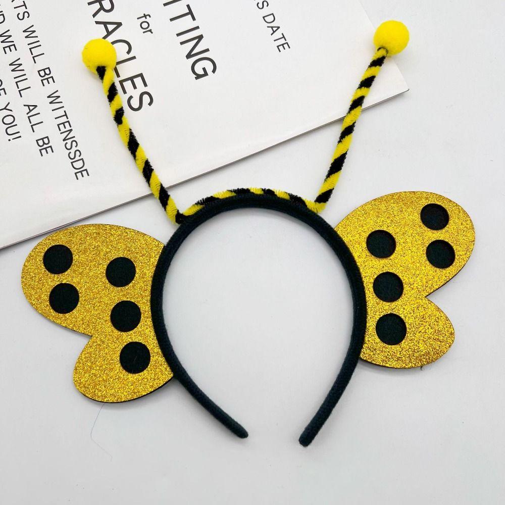 

Photo Props Bee Headband Decorate Butterfly Hair Hoop Halloween Hairband School Stage Performance жёлтый
