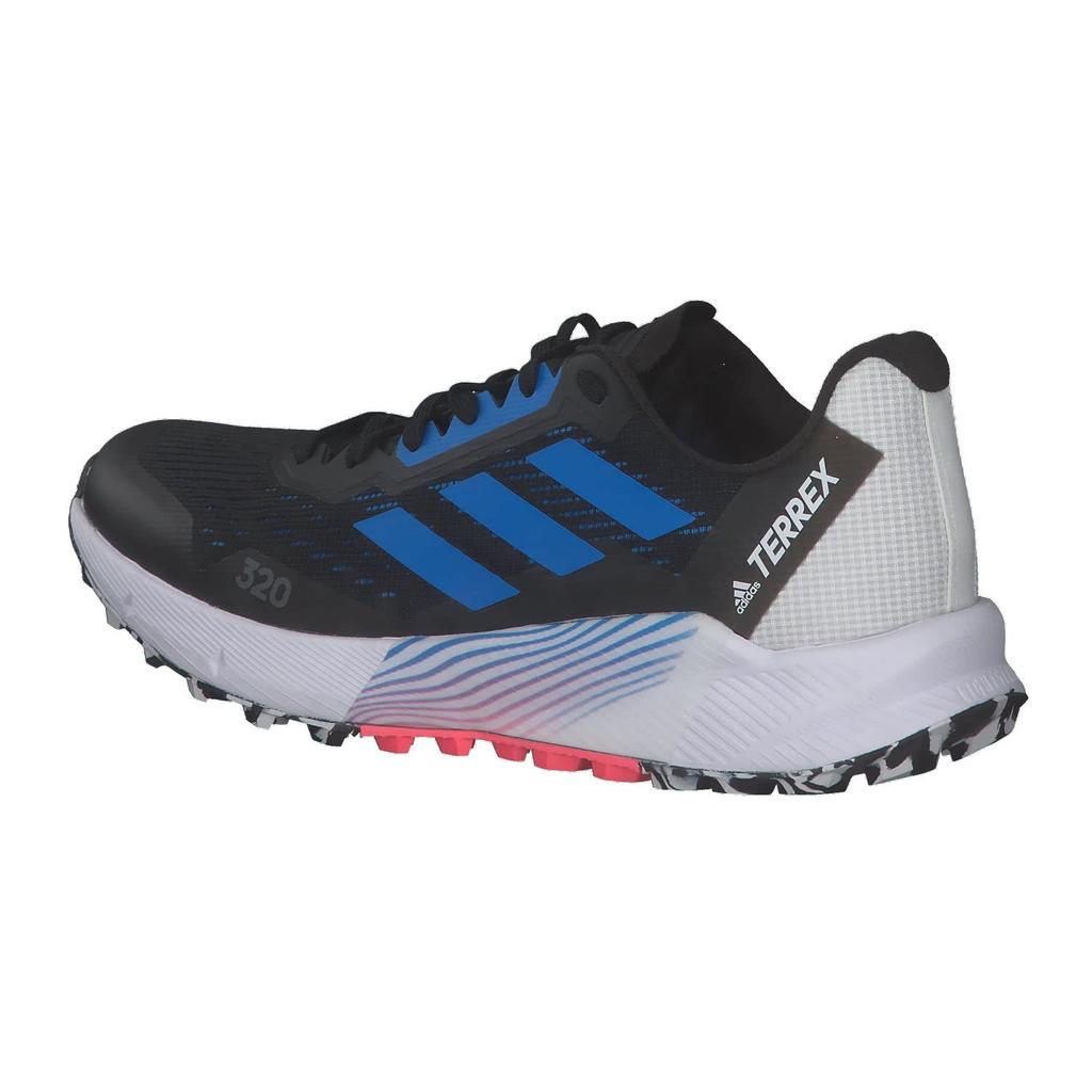 Adidas Terrex Agravic Flow Trail Running Core Size cm 2.0 Shoes, LTM89/LSF78, Men's, Black/Blue Rush/Turbo (GZ8888), 24.5