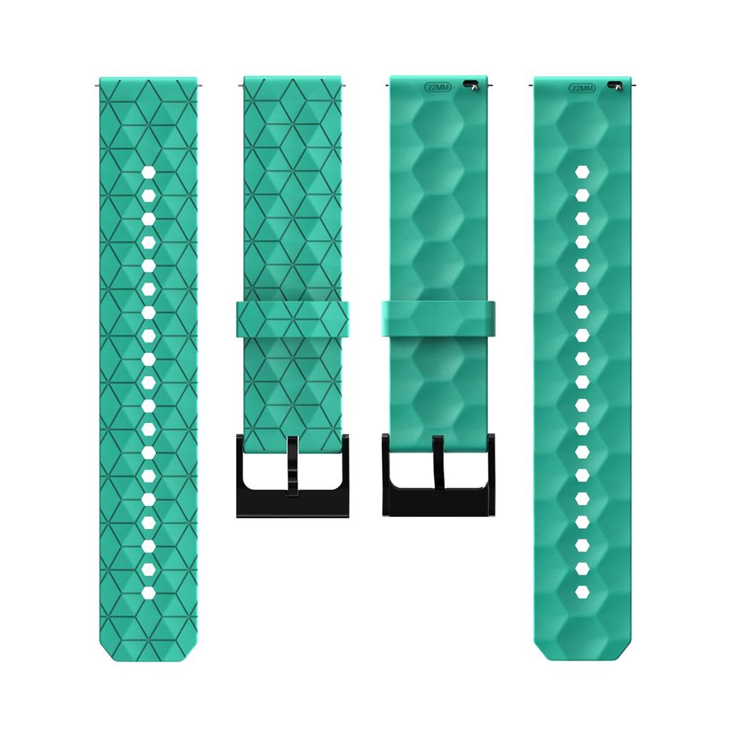 22mm 20mm Silicone Strap For Amazfit Watch T-Rex3 Pro Helio Football Pattern Sports Watchband Amazfit Active 2 Balance 2 GTR 4 3