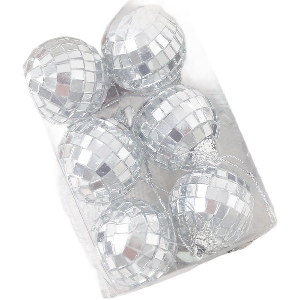 

Set of 6 Painted Plastic Ornaments for Christmas Tree and For Home Holiday Display with and Lightweight Design