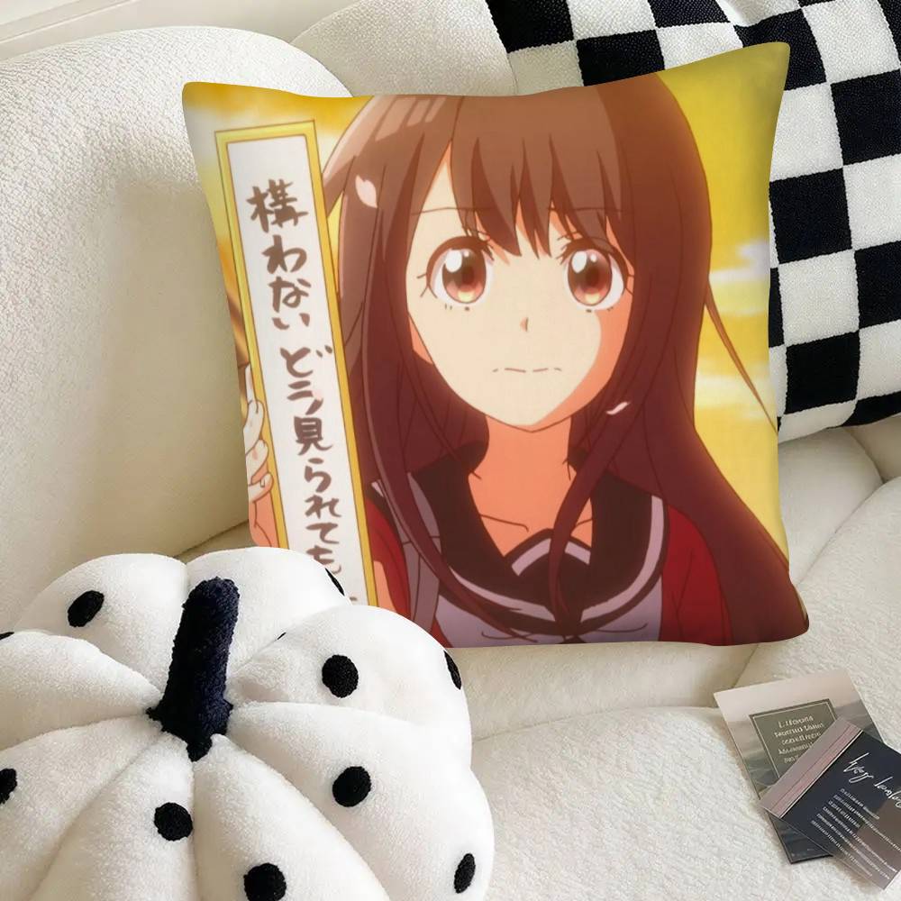 Slice Anime Senryu Girl Pillow Case Fashion Square Pillowcase Bedroom Sofa Room Ins Decoration Leisure