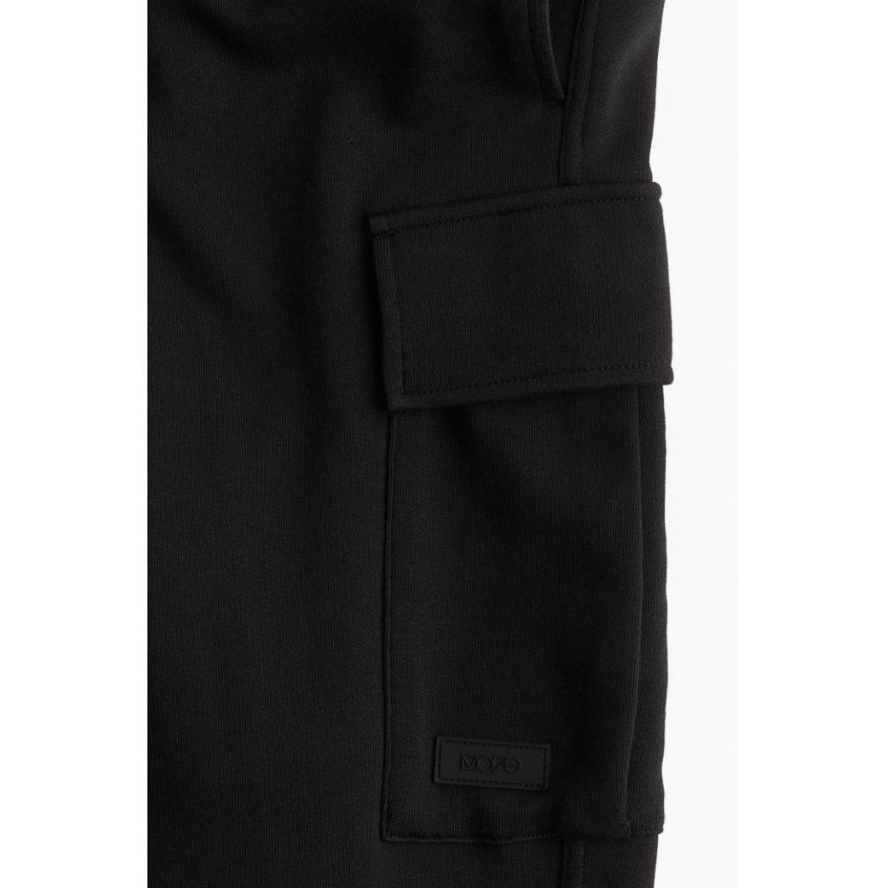 H M dryMove Cotton Cargo Jogger Pants Black